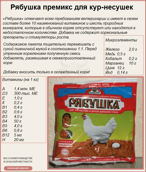 Здравур-несушка — кормовые добавки для кур, состав премикса